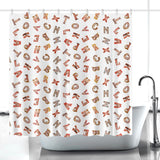 Erotic Alphabet Quick-drying Shower Curtain